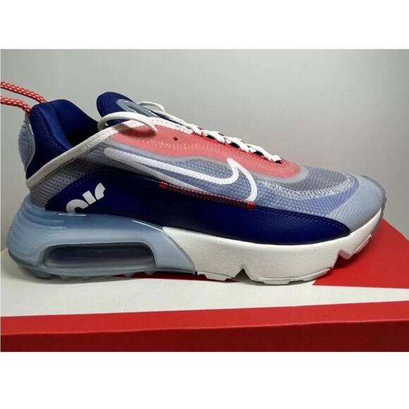 Nike Air Max 2090 USA-CT1091-101 White/White Chile Red Size 8.5 New